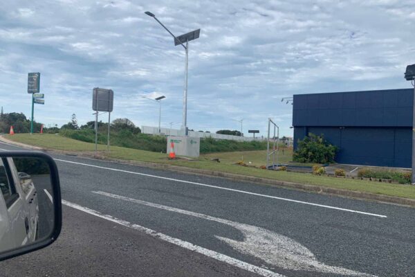 Temporary solar roadway lighting towers