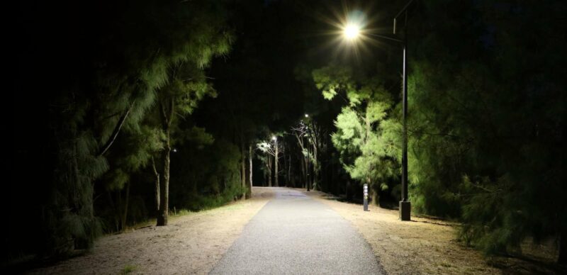 solar bike trails tracks and pathways