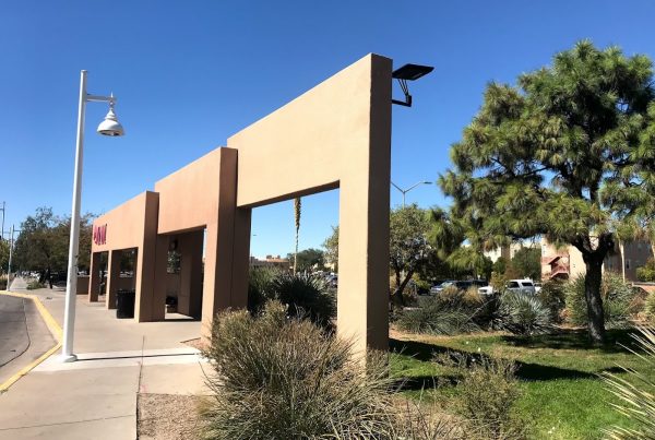 STEALTH solar light at University New Mexico bus stop