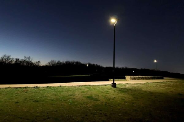 solar bike trail lighting texas
