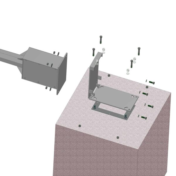 hinged base plate pole adapter